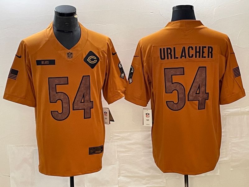 Men Chicago Bears #54 Urlacher brown Nike 2023 Salute To Service Limited NFL Jersey